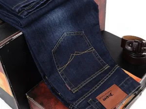 2025 Men NEW Men's Fashion Business Jeans Classic Style Casual Stretch Slim Jean Pants Male Brand Denim Trousers Black Blue Mens